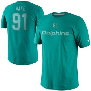 Nike Cameron Wake Miami Dolphins Player T Shirt   Aqua