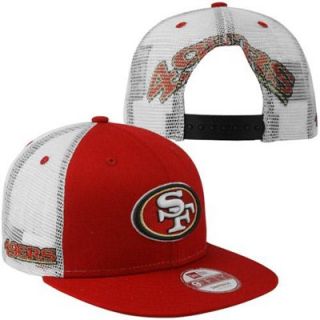 New Era San Francisco 49ers Big Mesh 4 9FIFTY Adjustable Snapback Hat   Scarlet