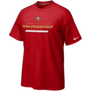 Nike San Francisco 49ers Property Of T Shirt   Scarlet