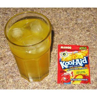 Kool Aid Aguas Frescas Mango Unsweetened Soft Drink Mix, 0.14 Ounce Packets (Pack of 96) : Powdered Soft Drink Mixes : Grocery & Gourmet Food