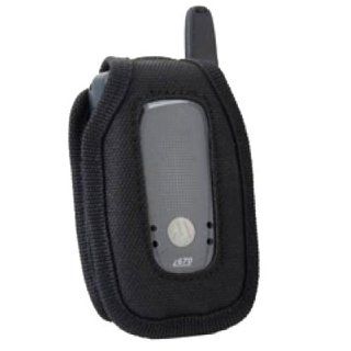 Nextel Motorola i670 Black Ballistic Nylon Contractors Case With To Different Clips: Cell Phones & Accessories