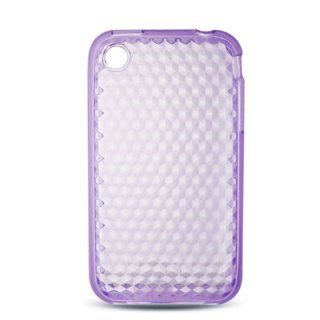 Soft Skin Case Fits Apple iPhone 3G 3GS Transparent Hexagonal Pattern Purple TPU Skin AT&T (does NOT fit Apple iPhone or iPhone 4/4S or iPhone 5/5S/5C): Cell Phones & Accessories