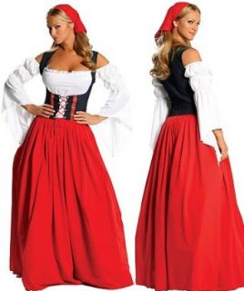 Renaissance Bar Maid   Women's Sexy Old Fashioned Costume Lingerie Outfit: Adult Sized Costumes: Clothing