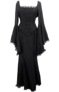 Black Long Corpse Bride Goth All In One Skirt/Jacket Effect Fishtail Dress   Size 18: Adult Sized Costumes: Clothing
