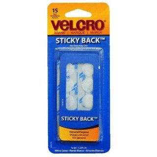 Velcro Sticky Back Hook and Loop 5/8" Round Coins, White, 15/Pack VEK90070 : Mounting Tapes : Electronics