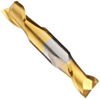 Niagara Cutter CSD230 Carbide End Mill, Stub Length, TiN Coated, 2 Flutes, Double End, 3/32" Cutting Length, 3/64" Cutting Diameter Square Nose End Mills