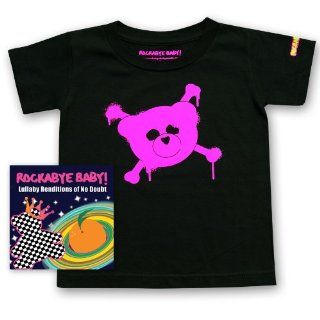 Rockabye Baby Lullaby Renditions of No Doubt + Rockabye Baby 100% Organic Cotton Toddler T Shirt (Pink) Music