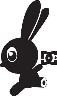 DC Rabbit 6 inch BLACK Sticker Make your own luck bunny DC Shoes Rob Dyrdek: Everything Else