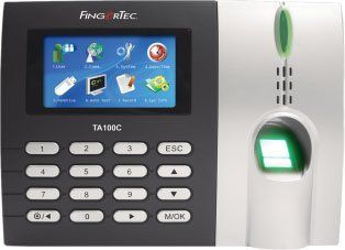 Fingertec Premier Color Multimedia Fingerprint Time Attendance System(ta100c) New Algorithm Improves Speed and Accuracy, Is a Durable Unit Made Especially for the Rugged Conditions Found in Warehouses. : Time Clocks : Electronics
