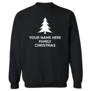 Personalized Name Here Family Christmas Adult Sweatshirt: Clothing