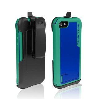 Ballistic Teal/ Blue Every1 Series Hybrid Case w/ Holster & Built In Screen Protector for Apple iPhone 5: Cell Phones & Accessories