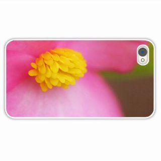 Diy Apple Iphone 4 4S Macro Petals Flower Pink Soft Close Up Family Gift White Cellphone Skin For Everyone: Cell Phones & Accessories