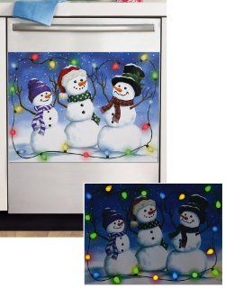 Collections Etc   Glow In The Dark Snowman Dishwasher Cover Magnet: Home Improvement