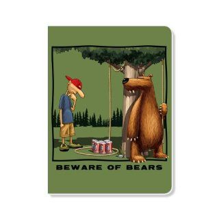 ECOeverywhere Beware of Bears Journal, 160 Pages, 7.625 x 5.625 Inches, Multicolored (jr11749) : Hardcover Executive Notebooks : Office Products