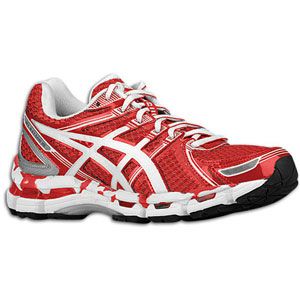 ASICS Gel   Kayano 19   Womens   Running   Shoes   Hot Red/White/Silver