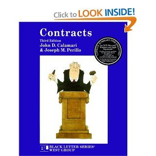 Contracts Black Letter (Book with Diskette for DOS, Windows & Macintosh) with Disk (Black Letter Series): John D. Calamari, Joseph M. Perillo: 9780314235343: Books