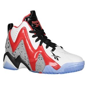 Reebok Kamikaze II Mid   Boys Grade School   Basketball   Shoes   White/Red/Black/Aluminum/Ice