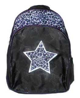 Leopard Star 16" Backpack (Purple/Black): Toys & Games