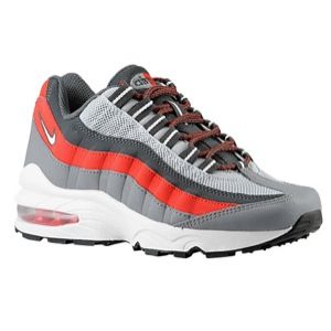 Nike Air Max 95    Boys Grade School   Running   Shoes   Wolf Grey/Cool Grey/University Red/White