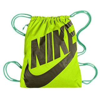 Nike Heritage Gymsack   Casual   Accessories   Volt/Green Glow/Dark Loden