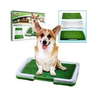 Puppy Potty Trainer Indoor Grass Training Patch   3 Layers This Mat and Tray System Gives Dogs a Place to Relieve Themselves When They Can't Go Outside: Everything Else