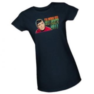 "I'm Giving Her All She's Got"    Star Trek Crop Sleeve Fitted Juniors T Shirt: Clothing
