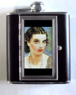 Vivien Leigh Gone With The Wind Whiskey and Beverage Flask, ID Holder, Cigarette Case: Holds 5oz Great for the Sports Stadium!: Kitchen & Dining