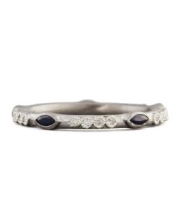 New World Marquise Blue Sapphire & Diamond Ring   Armenta   Silver (7)