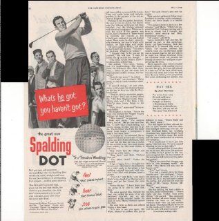 Spalding Dot Golf Balls What's He Got You Haven't Got? 1952 Antique Advertisement : Prints : Everything Else