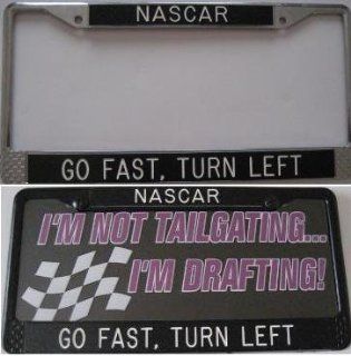 NASCAR   Go Fast, Turn Left License Plate Frame: Automotive