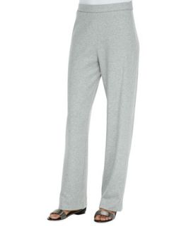 Full Length Jog Pants, Womens   Joan Vass   Grey heather (1X (14/16))