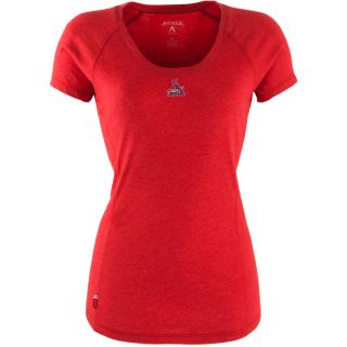 Antigua St. Louis Cardinals Womens Pep Shirt   Size: Large, Dk Red/heather