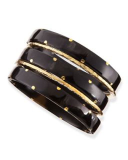 Makali Dark Horn Bangles, Set of 5   Ashley Pittman   Dark horn