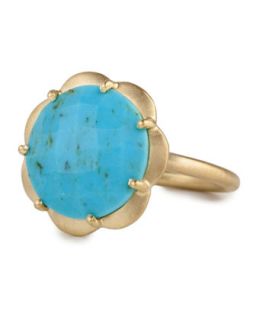 Large Turquoise Scallop Ring, Size 7   Jamie Wolf   Turquoise/Blue (7)