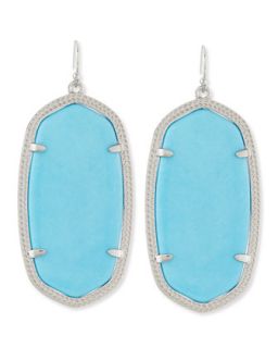 Danielle Rhodium Earrings, Turquoise Color   Kendra Scott   Turquoise/Blue