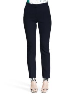 Womens Slim Flannel Pantalon Pants   Nina Ricci   Black/Navy (42)