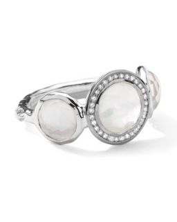 Stella 3 Doublet Ring in Mother of Pearl & Diamonds, .12 ct   Ippolita   Silver