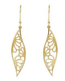 18k Gold Marquise Drop Earrings   Lagos   Gold (18k )