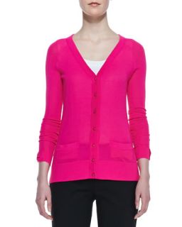Womens cary v neck cardigan, bougainvillea pink   kate spade new york  