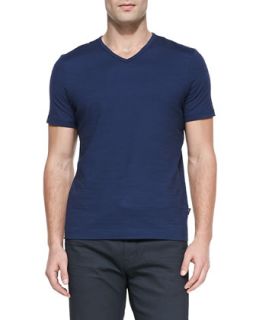 Mens Flame Jersey V Neck T Shirt, Royal Blue   Boss Hugo Boss   Royal blue