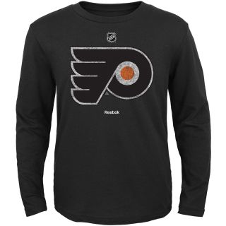 REEBOK Youth Philadelphia Flyers Distressed Logo Long Sleeve T Shirt   Size: Xl,