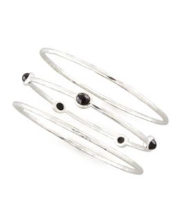 Onyx Bangles, Set of Three   Ippolita   Silver