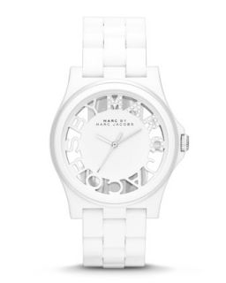 Henry Skeleton Crystal Watch, White   MARC by Marc Jacobs   White