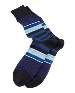 Twisted Stripe Mens Socks, Navy   Paul Smith   Navy