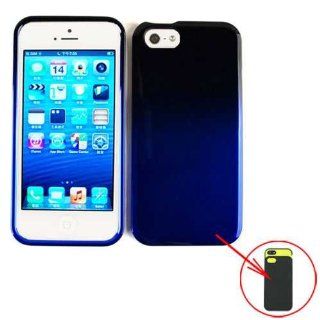 SLIDING HARD CASE COVER FOR APPLE IPHONE 5 TWO TONES BLACK BLUE: Cell Phones & Accessories