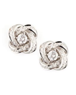 Ava 18k White Gold Diamond Pivoine Earrings, 0.62 TCW   Boucheron   White (18k )