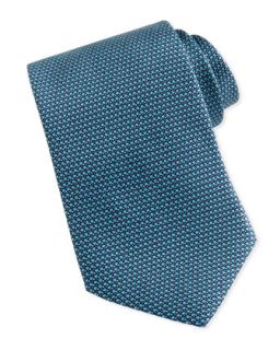 Mens Micro Circle Neat Tie, Teal   Ermenegildo Zegna   Teal