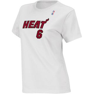 adidas Womens Miami Heat LeBron James Game Time Name And Number T Shirt   Size: