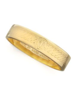 Engraved Turnlock Bangle, Yellow Golden   MARC by Marc Jacobs   Gold