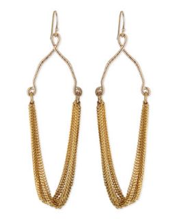 Draped Golden Multi Rope Earrings   Nakamol   Gold